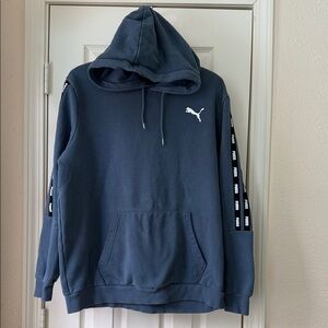 Puma Men’s Blue Essentials Tape Hoodie with Logo